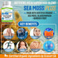 Sea Moss Plus (Irska morska Mahovina obogaćeno sa) +  Bladderwrack + korijen Čička; 30 kapsula-;Powered by Naturals-USA; širok spektar zdravstvenih prednosti