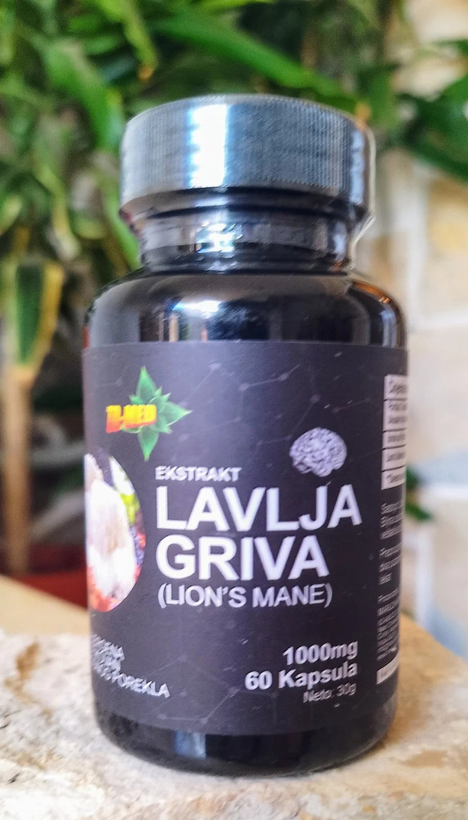 Lavlja Griva-Lion Mane Extract, Organic Mi Nature 1000mg/ 60 caps;Kao prirodni lek za Demenciju i Neurodegenerativne bolesti,Prirodna hrana za moždane ćelije i bolje pamćenje!