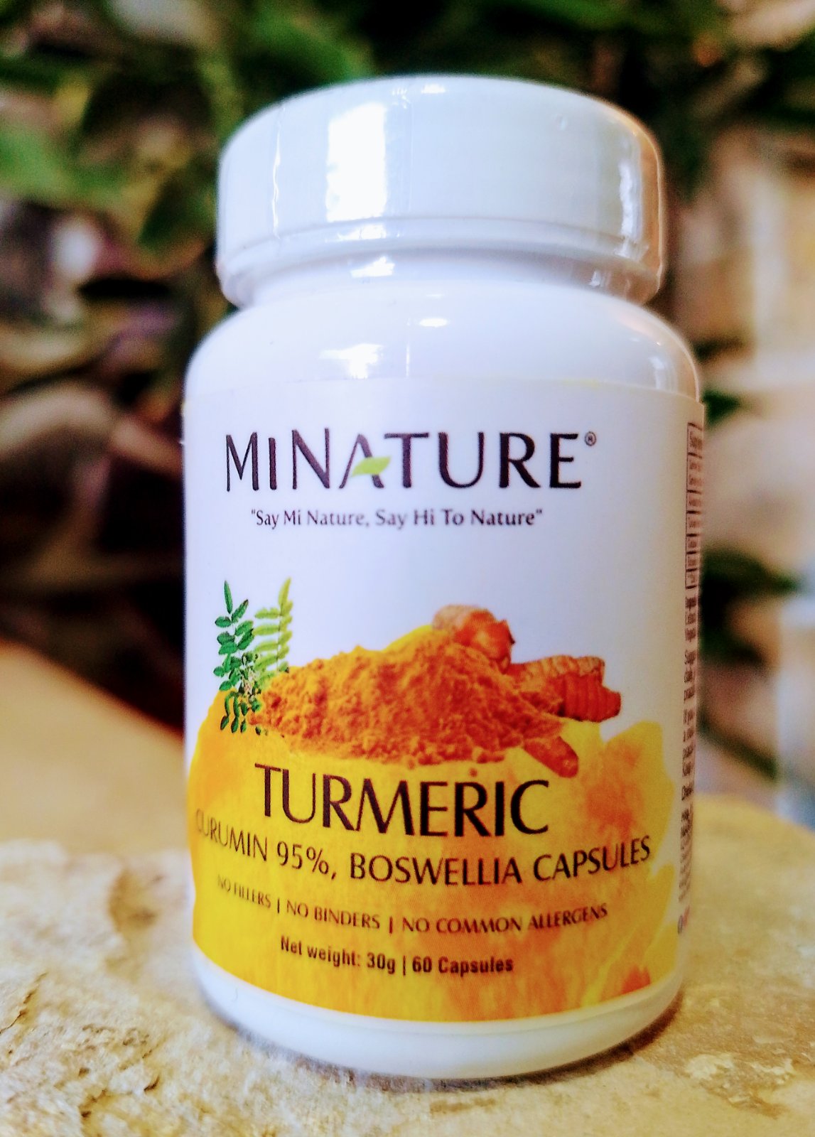 TURMERIC(Kurkuma)sa dodatcima + Kurkuminom 95% + Boswellia(Indiski Tamjan): dnevna doza 1000mg-60 caps.-;Mi Nature