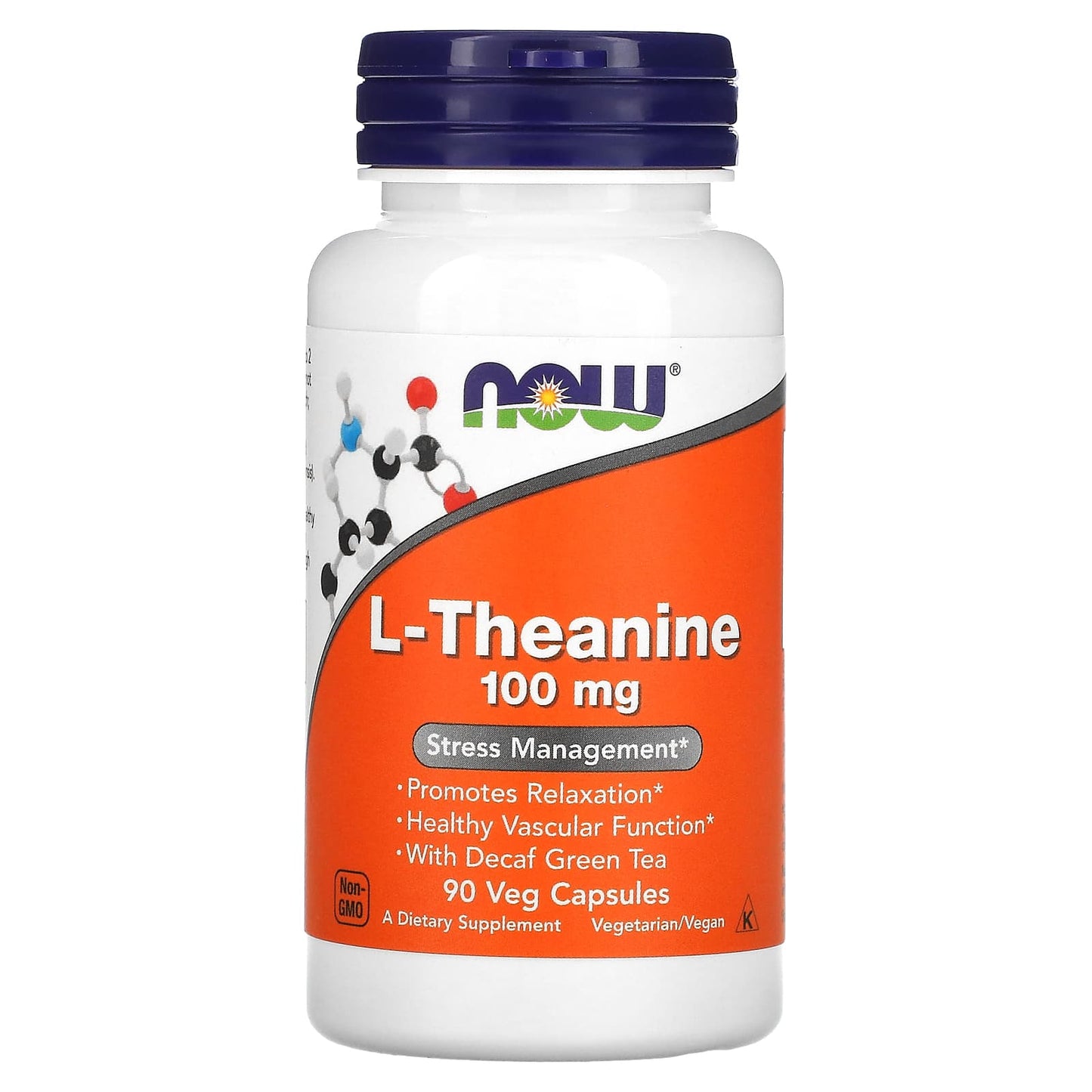 L-Theanine, 100 mg, 90 Veg Capsules,Now Foods-USA