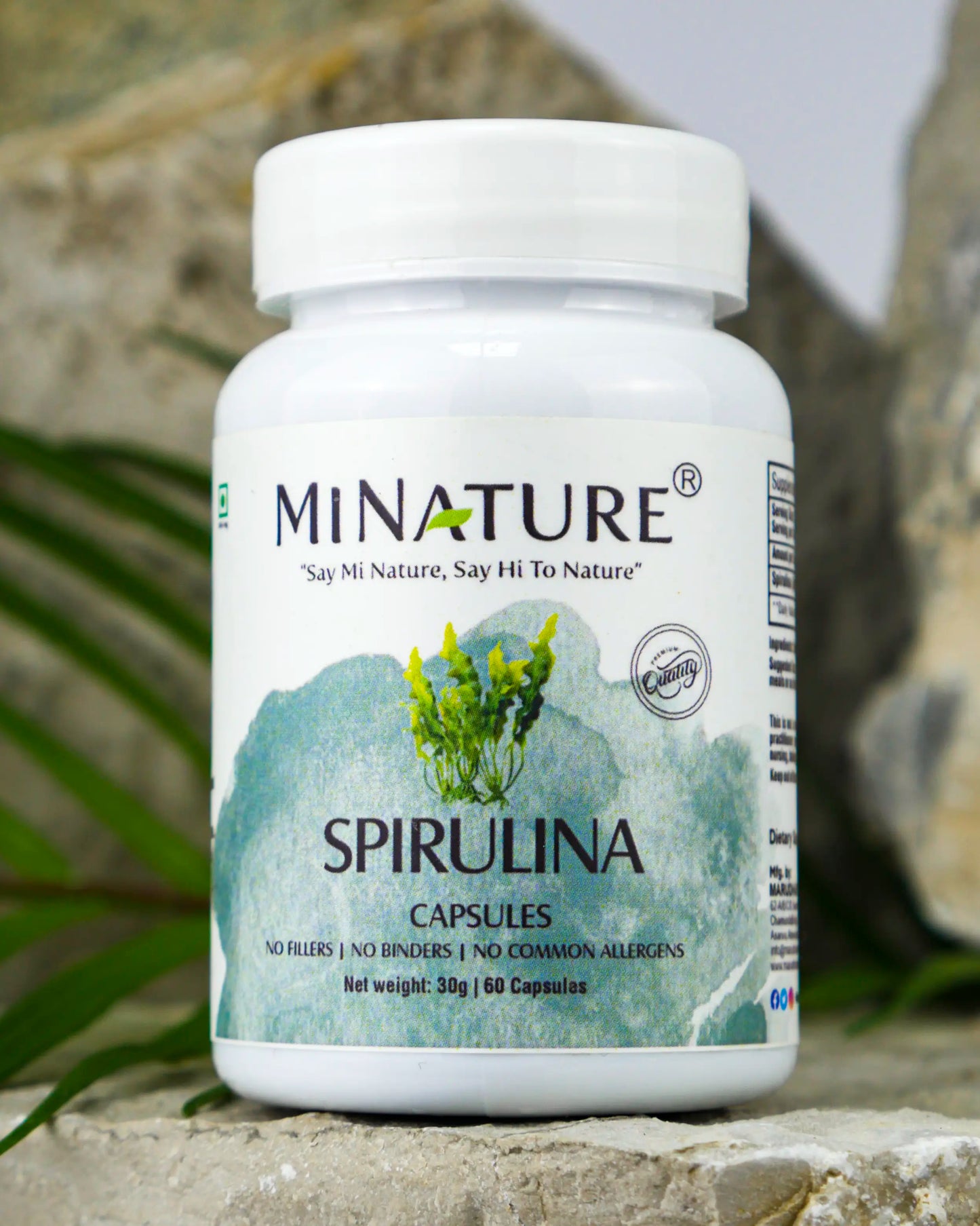 Spirulina 450 mg 60 kapsula-Organik Mi Nature